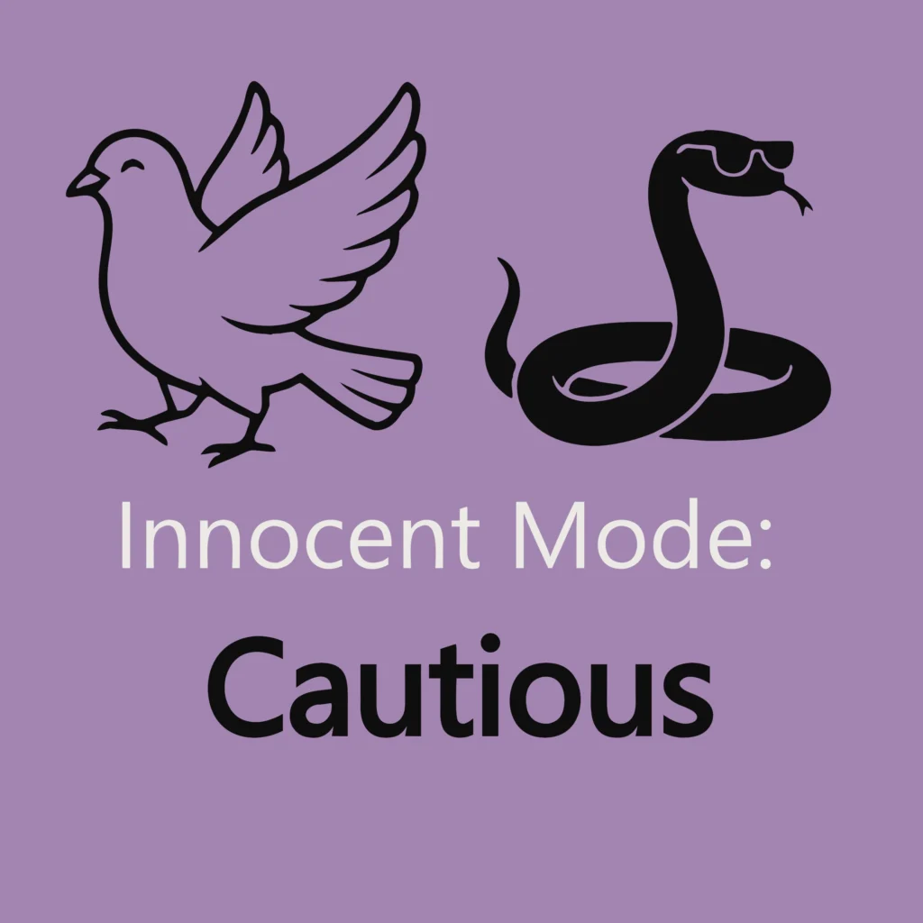 Camiseta Innocent Mode: Cautious JW mujer Costa Rica